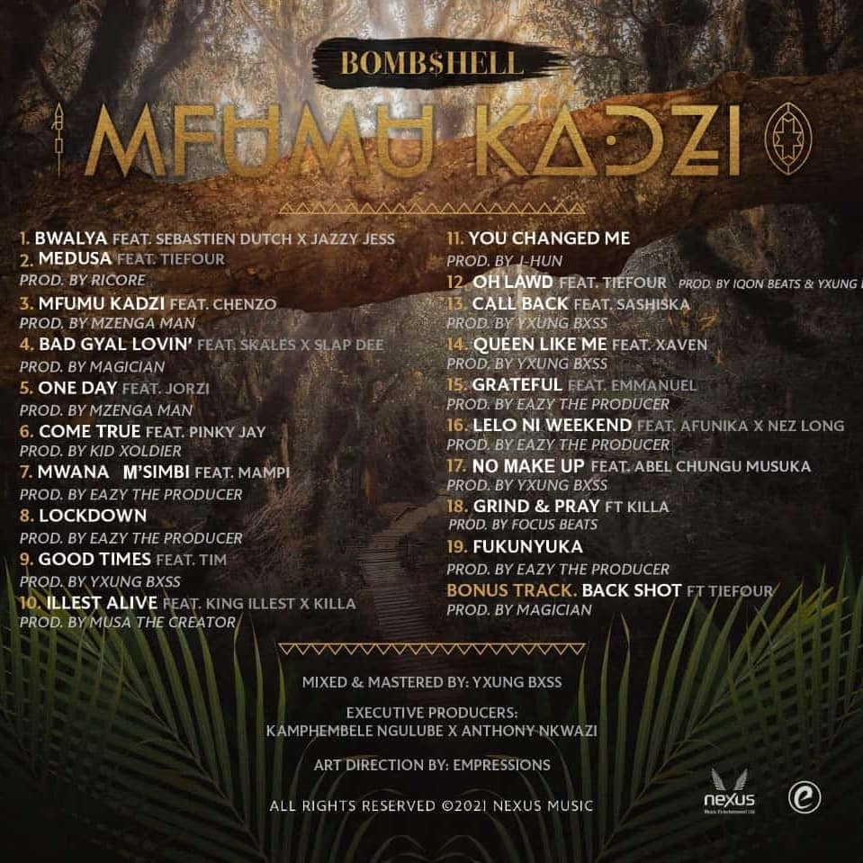 Bombshell album tracklist - Zambian Music Blog